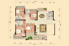 博景湾4室2厅1厨3卫建面168.29㎡