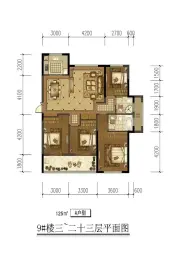中庚·香山新时代4室2厅1厨2卫建面125.0㎡