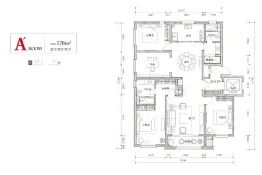 圣菲漫步4室2厅1厨2卫建面170.0㎡