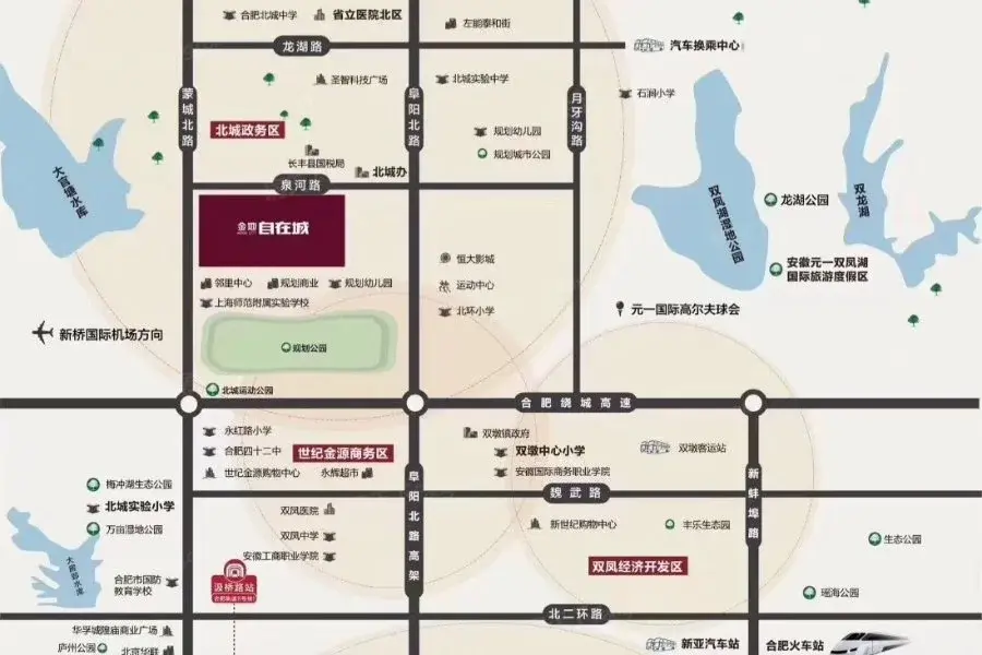 金地自在城交通图
