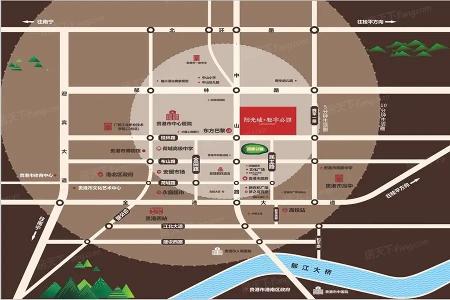贵港松宇公馆交通图