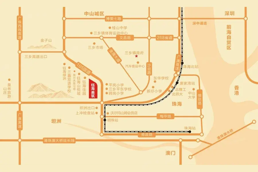 钰海美筑交通图