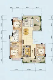 大都·金沙湾3室2厅1厨2卫建面130.71㎡