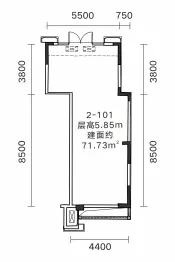融创玖阙府建面71.73㎡
