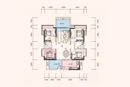 星岸城4室2厅1厨2卫建面100.0㎡