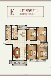 宇龙·花城4室2厅1厨2卫建面169.49㎡