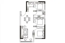 明都公馆3室2厅1厨1卫建面124.19㎡