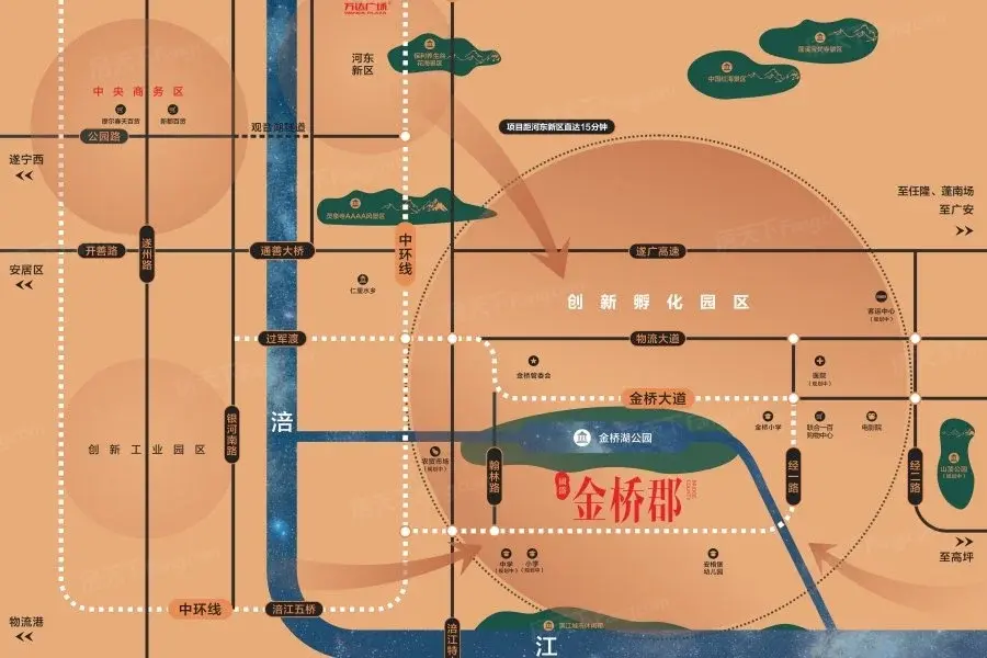国盛·金桥郡交通图