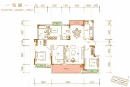 奥园世家4室2厅1厨2卫建面129.57㎡