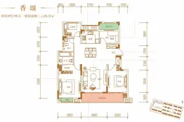 奥园世家4室2厅1厨2卫建面120.78㎡
