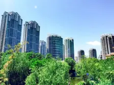 洋房一楼,实际两层半,前后院子独立大门直通车库