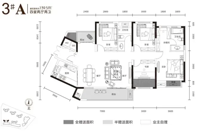 凯尔花缇紫郡户型图