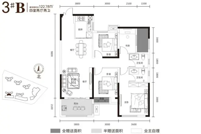 凯尔花缇紫郡户型图