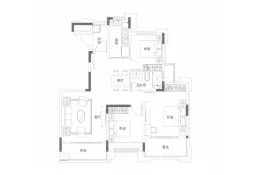 南京恒大养生谷3室2厅1厨1卫建面113.0㎡
