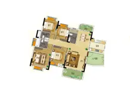 金时花园4室2厅1厨3卫建面139.93㎡