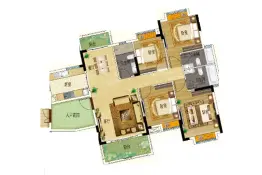 金时花园4室2厅1厨3卫建面139.42㎡