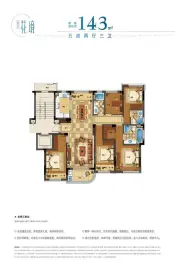 滨江万家花城5室2厅1厨3卫建面143.0㎡