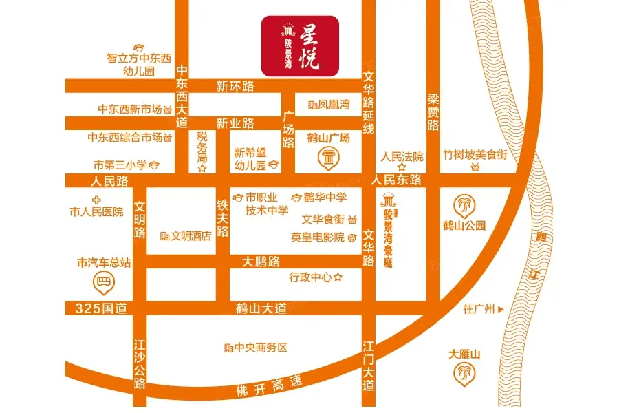 骏景湾星悦交通图