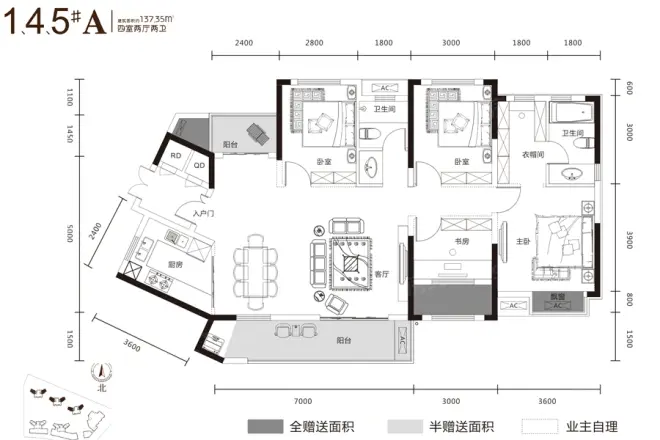 凯尔花缇紫郡户型图