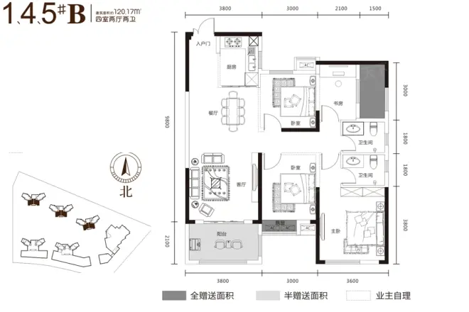 凯尔花缇紫郡户型图