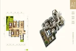 宇亿·叠翠4室2厅1厨2卫建面124.0㎡