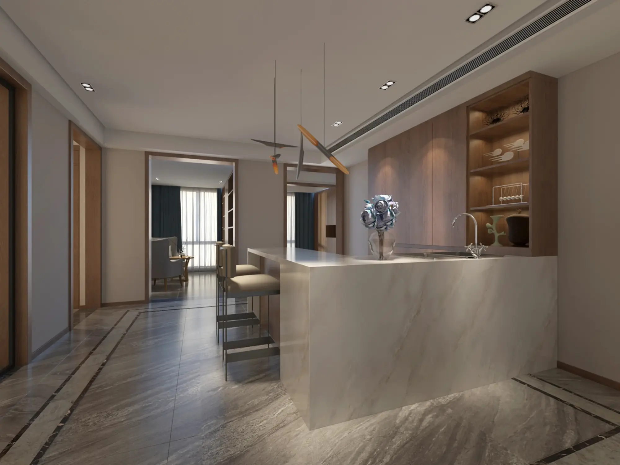 港式-台式简六居室以上290平米95万-天元世家装修案例-无锡房天下家居