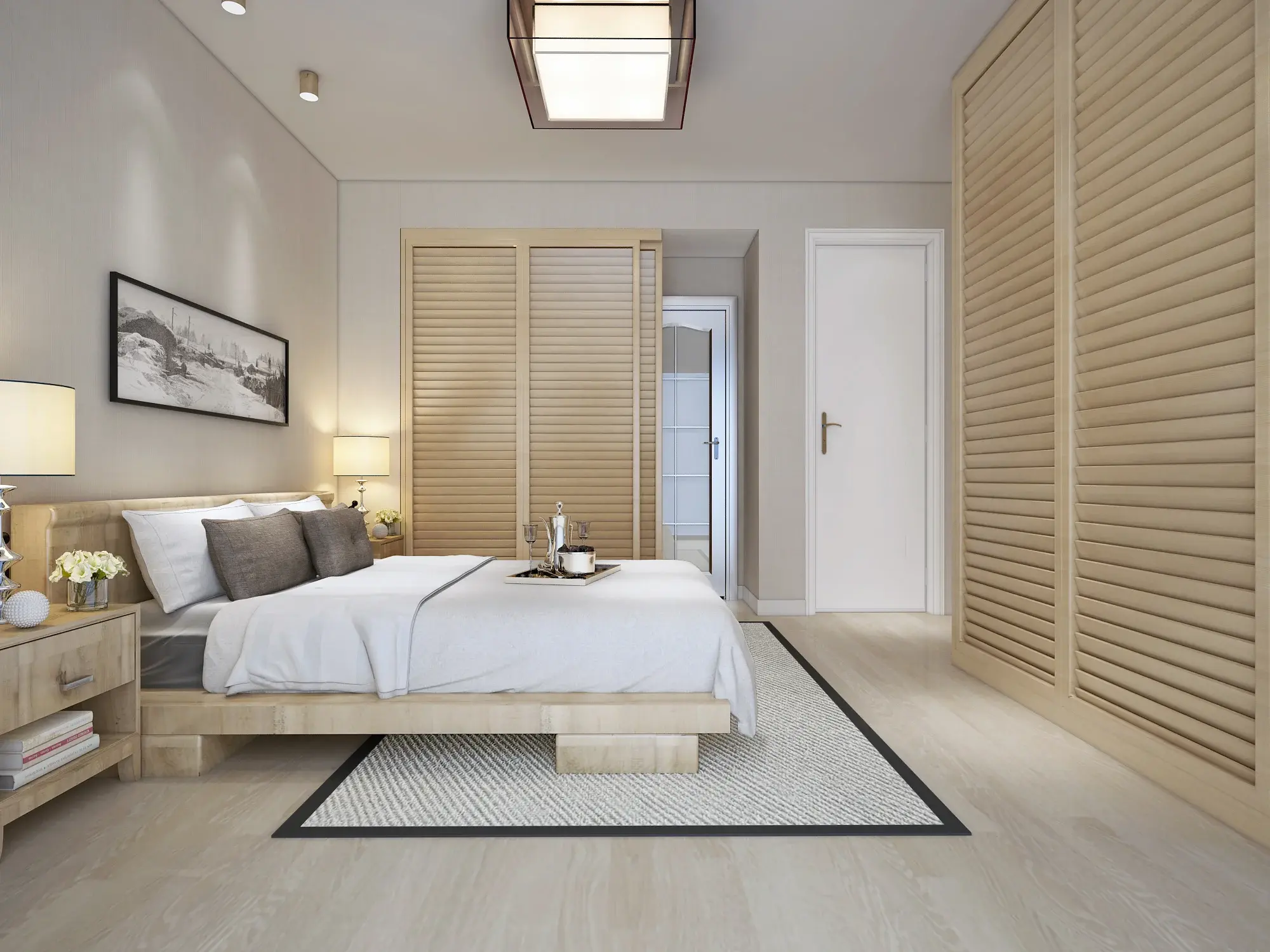 日韩风格三居室88平米4万-路建景苑装修案例-南宁房天下家居装修网