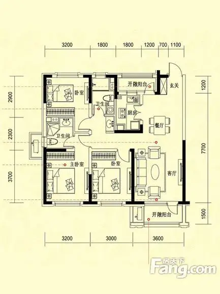 中海康城114平简约美式风格