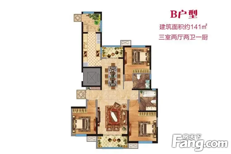 国熙台|田园风格|西安龙发装饰