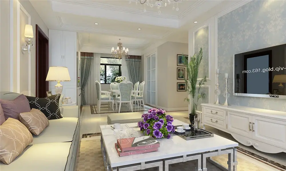 龙湖名景台130平三室两厅简美式风格