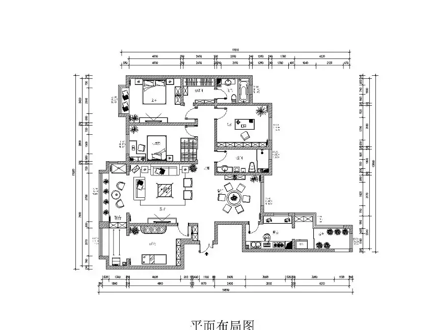 维多利亚200四室两厅美式效果图